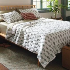 New Arrival 14 Voile Woodblock Printed Quilt Ivory - Threshold™