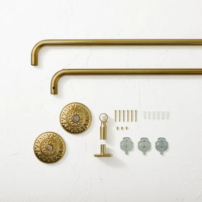 66"-120" Medallion Snap Grip French Curtain Rod Brass - Opalhouse™ Designed With Jungalow™ 5 66"-120" Medallion Snap Grip French Curtain Rod Brass - Opalhouse™ Designed With Jungalow™ - Image 3