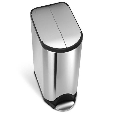 Simplehuman 30L Butterfly Step Trash Can Brushed Stainless Steel 4 Simplehuman 30L Butterfly Step Trash Can Brushed Stainless Steel - Image 2
