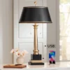 Barnes And Ivy Georgetown Traditional Desk Lamp 28 1/2" Tall Warm Brass With USB Charging Port Black Shade For Bedroom Living Room Bedside Office Kids 2 Barnes And Ivy Georgetown Traditional Desk Lamp 28 1/2" Tall Warm Brass With USB Charging Port Black Shade For Bedroom Living Room Bedside Office Kids -Selected Home Furnishings Store GUEST 366883a7 8794 4dd2 b88f 8378e778ca50