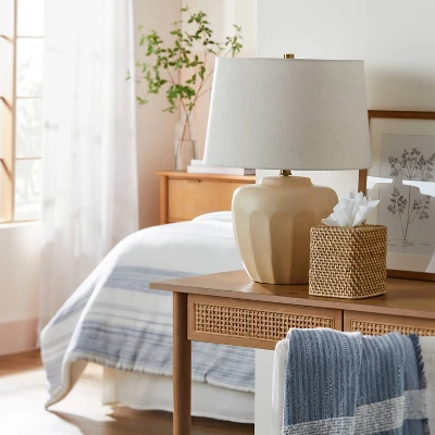 Faceted Ceramic Table Lamp Taupe/Cream (Includes LED Light Bulb) - Hearth & Hand™ With Magnolia 3 Faceted Ceramic Table Lamp Taupe/Cream (Includes LED Light Bulb) - Hearth & Hand™ With Magnolia