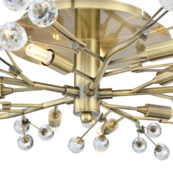 Possini Euro Design Ceiling Light Semi Flush Mount Fixture LED Brass 27 1/2" Wide 10-Light Crystal Berry For Living Room 11 Possini Euro Design Ceiling Light Semi Flush Mount Fixture LED Brass 27 1/2" Wide 10-Light Crystal Berry For Living Room -Selected Home Furnishings Store GUEST 38690911 9db8 41e7 a5d8 5455f61c1e13