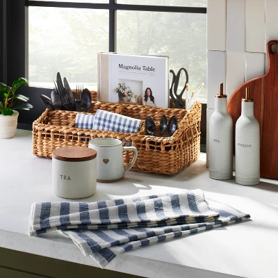 Woven Multipurpose Compartment Caddy Natural - Hearth & Hand™ With Magnolia 3 Woven Multipurpose Compartment Caddy Natural - Hearth & Hand™ With Magnolia