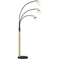 Possini Euro Design Rayne Modern Arc Floor Lamp 72" Tall Gold Black 3 Light LED Adjustable Arm Frosted Glass Globe Shade For Living Room Reading Home 16 Possini Euro Design Rayne Modern Arc Floor Lamp 72" Tall Gold Black 3 Light LED Adjustable Arm Frosted Glass Globe Shade For Living Room Reading Home -Selected Home Furnishings Store GUEST 3cdb2bc1 9cdc 4fb4 a375 f4e108fd0fa9