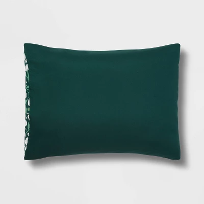 Floral Printed Microfiber Reversible Comforter & Sheets Set Dark Green - Room Essentials™ 7 Floral Printed Microfiber Reversible Comforter & Sheets Set Dark Green - Room Essentials™ - Image 5