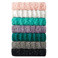 50"x60" Ruched Faux Fur Throw Blanket - Madison Park 22 50"x60" Ruched Faux Fur Throw Blanket - Madison Park -Selected Home Furnishings Store GUEST 42e78a2b eb10 41c1 bf76 130c356f423c