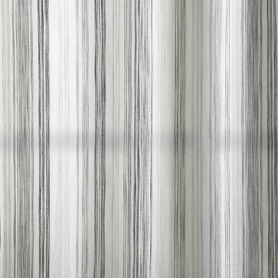 1pc 50"x84" Light Filtering Striped Curtain Panel Gray - Threshold™ 6 1pc 50"x84" Light Filtering Striped Curtain Panel Gray - Threshold™ - Image 4
