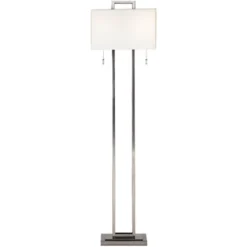 Possini Euro Design Modern Floor Lamp 62" Tall Brushed Nickel Openwork Rectangular Profile Off White Fabric Shade For Living Room Reading 13 Possini Euro Design Modern Floor Lamp 62" Tall Brushed Nickel Openwork Rectangular Profile Off White Fabric Shade For Living Room Reading -Selected Home Furnishings Store GUEST 44b8c0b5 0e1f 42be 886a 573dd5aac21a