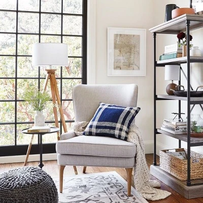 Oak Wood Tripod Floor Lamp Dark Brown - Threshold™ 10 Oak Wood Tripod Floor Lamp Dark Brown - Threshold™ - Image 8