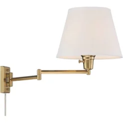 360 Lighting Clement Modern Swing Arm Wall Lamps Set Of 2 Warm Gold Plug-in Light Fixture White Linen Shade For Bedroom Bedside Living Room Reading 14 360 Lighting Clement Modern Swing Arm Wall Lamps Set Of 2 Warm Gold Plug-in Light Fixture White Linen Shade For Bedroom Bedside Living Room Reading -Selected Home Furnishings Store GUEST 453467b1 4104 4b9b 9c1e 137e7a067b93