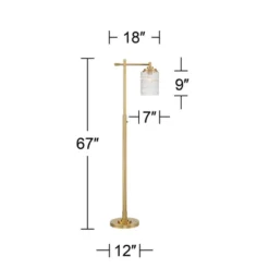 Possini Euro Design Kinsey Modern Downbridge Floor Lamp 67" Tall Warm Brass Metal Stone Pattern Glass Shade For Living Room Reading Bedroom Office 16 Possini Euro Design Kinsey Modern Downbridge Floor Lamp 67" Tall Warm Brass Metal Stone Pattern Glass Shade For Living Room Reading Bedroom Office -Selected Home Furnishings Store GUEST 461da0e8 8e4f 4dd3 83f5 893c649dceab