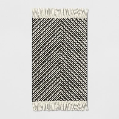 Chevron Woven Area Rug Black/White - Project 62™ 6 Chevron Woven Area Rug Black/White - Project 62™ - Image 4