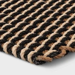 1'6"x2'6" Rope Braided Basket Weave Doormat Black/Brown/Cream - Threshold™ 6 1'6"x2'6" Rope Braided Basket Weave Doormat Black/Brown/Cream - Threshold™ -Selected Home Furnishings Store GUEST 496c22e1 961c 45dc 98c8 e5fd3a615063