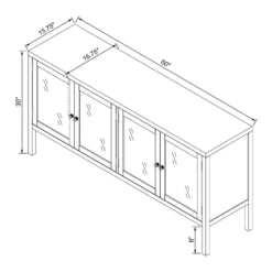 Wood & Glass 4-Door Sideboard Buffet Cabinet - Brown - Hearth & Hand™ With Magnolia 15 Wood & Glass 4-Door Sideboard Buffet Cabinet - Brown - Hearth & Hand™ With Magnolia -Selected Home Furnishings Store GUEST 4a14d344 a1c5 4f66 889d 58eee1dcb1d3