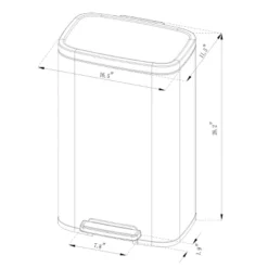 45L Rectangular Step Trash Can - Brightroom™ 11 45L Rectangular Step Trash Can - Brightroom™ -Selected Home Furnishings Store GUEST 4a2ac669 6c4c 4843 a3d3 992611e508bc