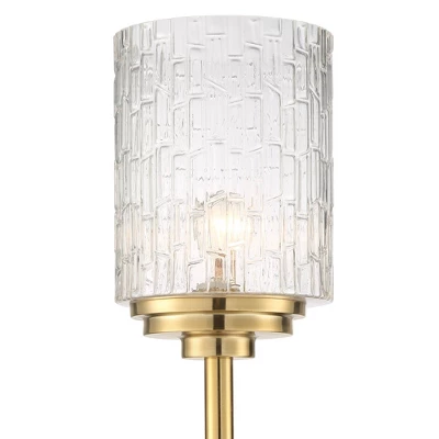 Possini Euro Design Kinsey Modern Torchiere Floor Lamp 72 1/2" Tall Brass Gold Metal Stone Pattern Crystal Glass Shade For Living Room Office House 4 Possini Euro Design Kinsey Modern Torchiere Floor Lamp 72 1/2" Tall Brass Gold Metal Stone Pattern Crystal Glass Shade For Living Room Office House - Image 2