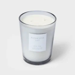 Colored Vase Glass With Dustcover Rainwater Lily Candle Gray - Threshold™ 11 Colored Vase Glass With Dustcover Rainwater Lily Candle Gray - Threshold™ -Selected Home Furnishings Store GUEST 4dd3a894 6c80 4248 a2de 93743bf8dee9