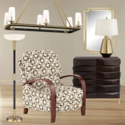 Possini Euro Design Modern Torchiere Floor Lamp Light Blaster LED 72.25" Tall Antique Brass And Matte Black Opal Glass For Living Room Bedroom -Selected Home Furnishings Store GUEST 4f50f658 24ec 4b58 b179 5fefd47ece58