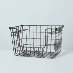 Stacking Wire Storage Basket Matte Black - Hearth & Hand™ With Magnolia 11 Stacking Wire Storage Basket Matte Black - Hearth & Hand™ With Magnolia -Selected Home Furnishings Store GUEST 51760ad1 4cd5 42e5 ad63 e77e3d305d6d