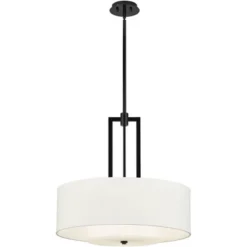 Possini Euro Design Sundry Semi Gloss Black Drum Pendant Chandelier 24" Wide Modern Double Shade 4-Light Fixture For Dining Room Foyer Kitchen Island 17 Possini Euro Design Sundry Semi Gloss Black Drum Pendant Chandelier 24" Wide Modern Double Shade 4-Light Fixture For Dining Room Foyer Kitchen Island -Selected Home Furnishings Store GUEST 520f41d9 c7a3 40e6 890a 652e0a63a17f