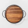 Wooden Lazy Susan With Metal Trim Brown/Black - Hearth & Hand™ With Magnolia 2 Wooden Lazy Susan With Metal Trim Brown/Black - Hearth & Hand™ With Magnolia -Selected Home Furnishings Store GUEST 530407be a33f 4095 b1a0 66e007531253