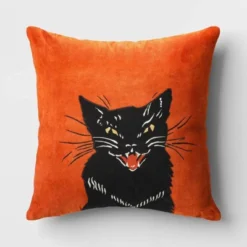 Fierce Cat Applique Cotton Velvet Square Halloween Throw Pillow - Threshold™ 10 Fierce Cat Applique Cotton Velvet Square Halloween Throw Pillow - Threshold™ -Selected Home Furnishings Store GUEST 5426fcb6 46c0 47d1 b6fc b5526f44bb40