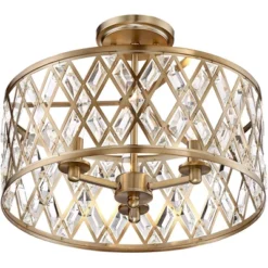 Possini Euro Design Tanz Modern Ceiling Light Semi Flush Mount Fixture 16 1/2" Wide Satin Brass 3-Light Clear Glass Crystal For Bedroom Kitchen House 8 Possini Euro Design Tanz Modern Ceiling Light Semi Flush Mount Fixture 16 1/2" Wide Satin Brass 3-Light Clear Glass Crystal For Bedroom Kitchen House -Selected Home Furnishings Store GUEST 55583c83 3f1a 491e 99f0 721cc5f30cd0
