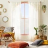 1pc Sheer Banded Geo Macrame Window Curtain Panel White - Opalhouse™ Designed With Jungalow™ 2 1pc Sheer Banded Geo Macrame Window Curtain Panel White - Opalhouse™ Designed With Jungalow™ -Selected Home Furnishings Store GUEST 5558f3f4 e289 4fce 89ab ad882207829f