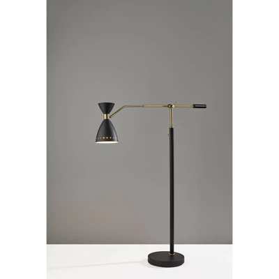 Oscar Adjustable Floor Lamp Black - Adesso 2 Oscar Adjustable Floor Lamp Black - Adesso