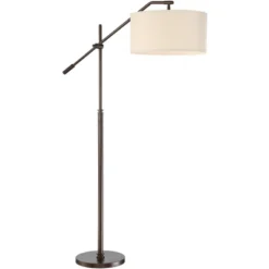 Possini Euro Design Industrial Floor Lamp Adjustable Arm 62.5" Tall Oiled Bronze Metal Light Brown Linen Drum Shade For Living Room Reading 14 Possini Euro Design Industrial Floor Lamp Adjustable Arm 62.5" Tall Oiled Bronze Metal Light Brown Linen Drum Shade For Living Room Reading -Selected Home Furnishings Store GUEST 573c1af1 0c98 4e89 ad2d 7247d349f417