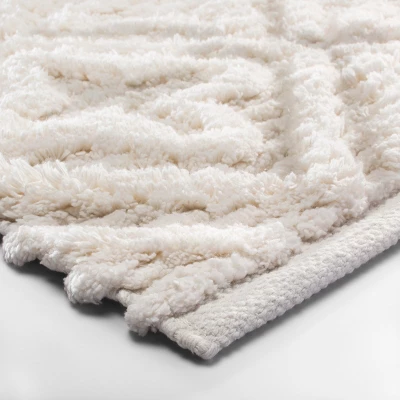 Textured Diamond Shag Bath Rug Cream - Opalhouse™ 4 Textured Diamond Shag Bath Rug Cream - Opalhouse™ - Image 2