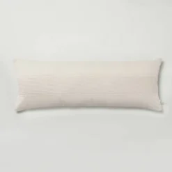 16"x42" Slub Center Stripe Oversized Lumbar Bed Pillow - Hearth & Hand™ With Magnolia 15 16"x42" Slub Center Stripe Oversized Lumbar Bed Pillow - Hearth & Hand™ With Magnolia -Selected Home Furnishings Store GUEST 59c94da2 2910 417b 9717 22b1103abb33