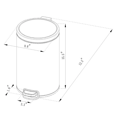 12L Round Step Trash Can - Brightroom™ 5 12L Round Step Trash Can - Brightroom™ - Image 3