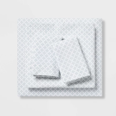 7pc Medallion Comforter Bedding Set With Sheets Blue - Threshold™ 7 7pc Medallion Comforter Bedding Set With Sheets Blue - Threshold™ - Image 5