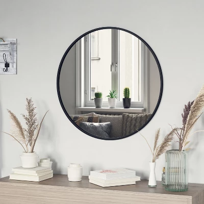 Emma And Oliver Wall Mounted Mirror With Iron Frame, Silver Backing And Shatterproof Glass For Entryways, Bathrooms And More 3 Emma And Oliver Wall Mounted Mirror With Iron Frame, Silver Backing And Shatterproof Glass For Entryways, Bathrooms And More