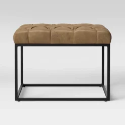 Trubeck Tufted Metal Base Ottoman Faux Leather - Threshold™ 12 Trubeck Tufted Metal Base Ottoman Faux Leather - Threshold™ -Selected Home Furnishings Store GUEST 6157a7ff 1bf7 44e1 b846 3ae5cf7f4815