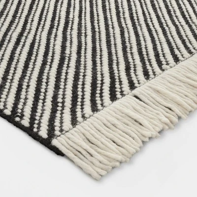 Chevron Woven Area Rug Black/White - Project 62™ 3 Chevron Woven Area Rug Black/White - Project 62™