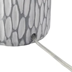 360 Lighting Patrick Modern Coastal Table Lamp 26 1/4" High Gray White Wash Geometric Ceramic Drum Fabric Shade For Bedroom Living Room Bedside Office 14 360 Lighting Patrick Modern Coastal Table Lamp 26 1/4" High Gray White Wash Geometric Ceramic Drum Fabric Shade For Bedroom Living Room Bedside Office -Selected Home Furnishings Store GUEST 6208b4ae 0bce 42c8 b45f f4e39e161a8b