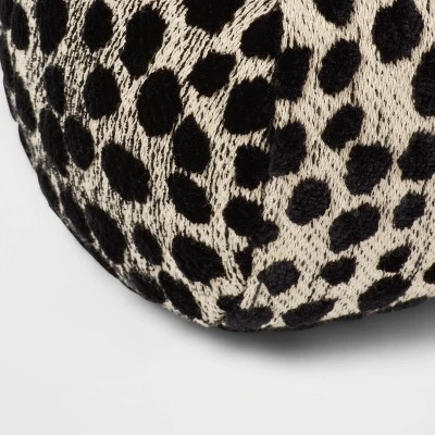 Bolster Jacquard Leopard Decorative Throw Pillow Black/Natural - Threshold™ 5 Bolster Jacquard Leopard Decorative Throw Pillow Black/Natural - Threshold™ - Image 3