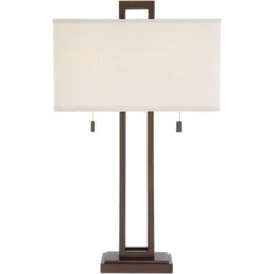 Possini Euro Design Gossard Modern Industrial Table Lamp 30" Tall Bronze With USB Charging Port White Rectangular Shade For Bedroom Living Room Office 16 Possini Euro Design Gossard Modern Industrial Table Lamp 30" Tall Bronze With USB Charging Port White Rectangular Shade For Bedroom Living Room Office -Selected Home Furnishings Store GUEST 6d1c8f69 014e 46a3 982f e42d732499dc