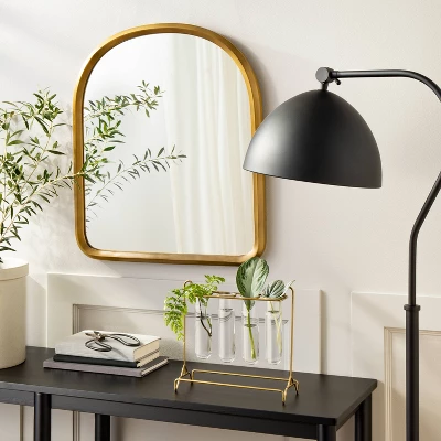 Arched Metal Frame Mirror Brass Finish - Hearth & Hand™ With Magnolia 3 Arched Metal Frame Mirror Brass Finish - Hearth & Hand™ With Magnolia