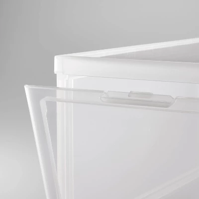 Small Stackable Bins Front Opening Clear Plastic - Brightroom™ 4 Small Stackable Bins Front Opening Clear Plastic - Brightroom™ - Image 2