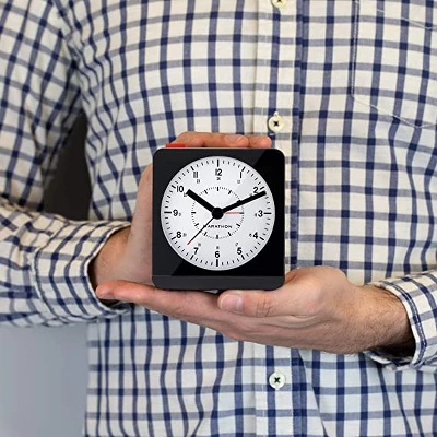 Marathon Analog Classic Sleek & Stylish Desk Alarm Clock With Auto Ambient Night Light 6 Marathon Analog Classic Sleek & Stylish Desk Alarm Clock With Auto Ambient Night Light - Image 4