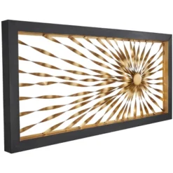 Metal Sunburst Coiled Ribbon Wall Decor With Black Frame Gold - Olivia & May 27 Metal Sunburst Coiled Ribbon Wall Decor With Black Frame Gold - Olivia & May -Selected Home Furnishings Store GUEST 7b386052 112b 4a16 9fdb 08d650f35bf4