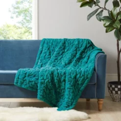 50"x60" Ruched Faux Fur Throw Blanket - Madison Park 25 50"x60" Ruched Faux Fur Throw Blanket - Madison Park -Selected Home Furnishings Store GUEST 7b6b571b 5feb 41bc 9bbf 8f30e3c4c0b7
