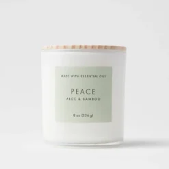 Wood Lidded Glass Wellness Peace Candle - Threshold™ 8 Wood Lidded Glass Wellness Peace Candle - Threshold™ -Selected Home Furnishings Store GUEST 7dafd42c 8838 4237 adb0 5f8c4050c49a
