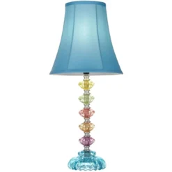 360 Lighting Bohemian Country Cottage Accent Table Lamp 21" High Teal Blue Stacked Glass For Bedroom Living Room Bedside Nightstand Office Kids Family 10 360 Lighting Bohemian Country Cottage Accent Table Lamp 21" High Teal Blue Stacked Glass For Bedroom Living Room Bedside Nightstand Office Kids Family -Selected Home Furnishings Store GUEST 7dfc0313 74f3 4054 ad71 3143abd876df