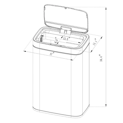 Motion Wastebasket With Liner - Brightroom™ 6 Motion Wastebasket With Liner - Brightroom™ - Image 4