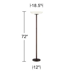 Possini Euro Design Meridian Light Blaster Modern Torchiere Floor Lamp 72" Tall Oil Rubbed Bronze LED Frosted Glass Shade For Living Room Bedroom Home 11 Possini Euro Design Meridian Light Blaster Modern Torchiere Floor Lamp 72" Tall Oil Rubbed Bronze LED Frosted Glass Shade For Living Room Bedroom Home -Selected Home Furnishings Store GUEST 803ecb5f e771 4b8e 9668 cee840e07fb2