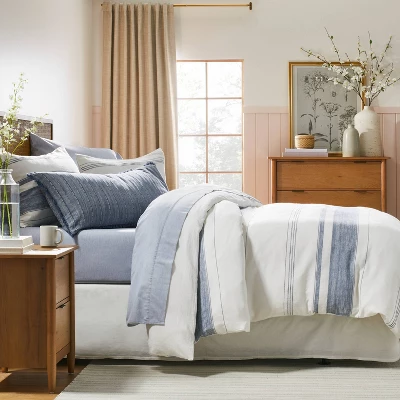 16"x42" Washed Loop Stripe Lumbar Bed Pillow - Hearth & Hand™ With Magnolia 3 16"x42" Washed Loop Stripe Lumbar Bed Pillow - Hearth & Hand™ With Magnolia